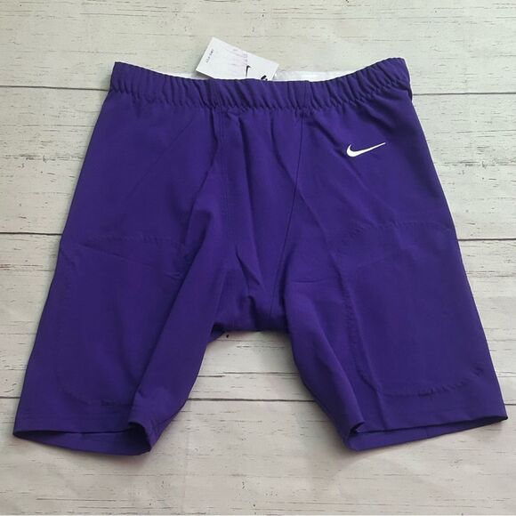 Nike Mens Vapor Untouchable Football Tights Shorts Purple Size Medium CW3972-545 - Picture 1 of 6